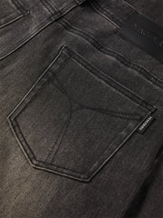 Women's Gradient Whiskered Curved-Leg Jeans