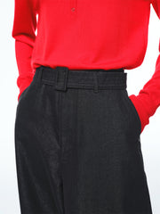 Women's Turn-Up Hem Wide-Leg Jeans