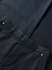 Women's Turn-Up Hem Wide-Leg Jeans