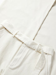 Women's Wide-Leg Jeans with Self-Fabric Belt