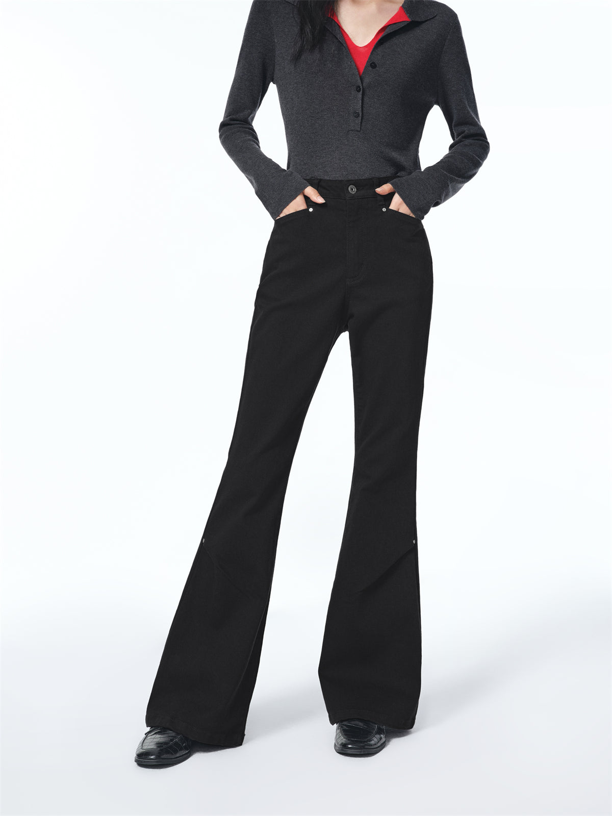 Women's High-Waisted Flared Jeans