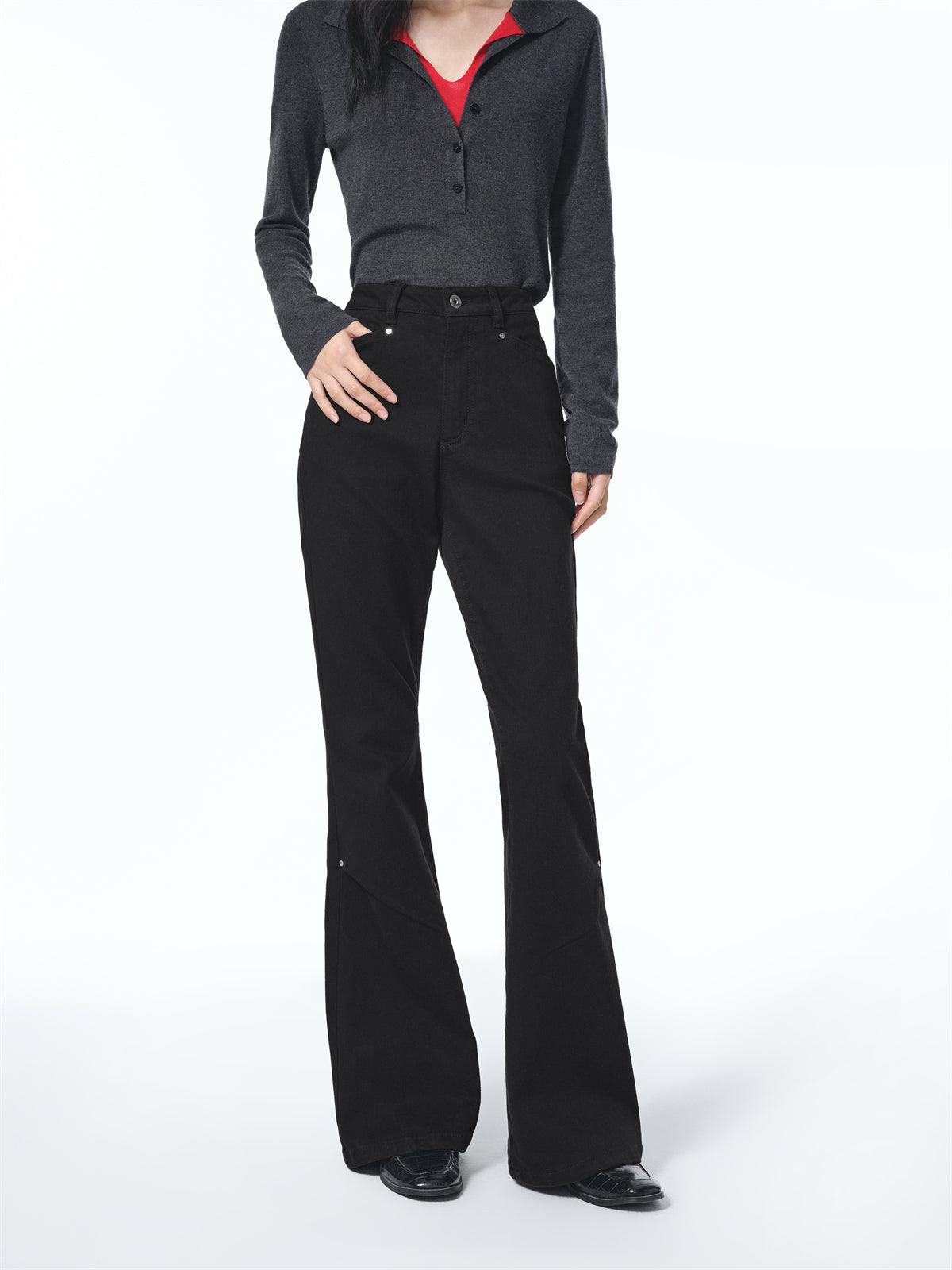 Women's High-Waisted Flared Jeans