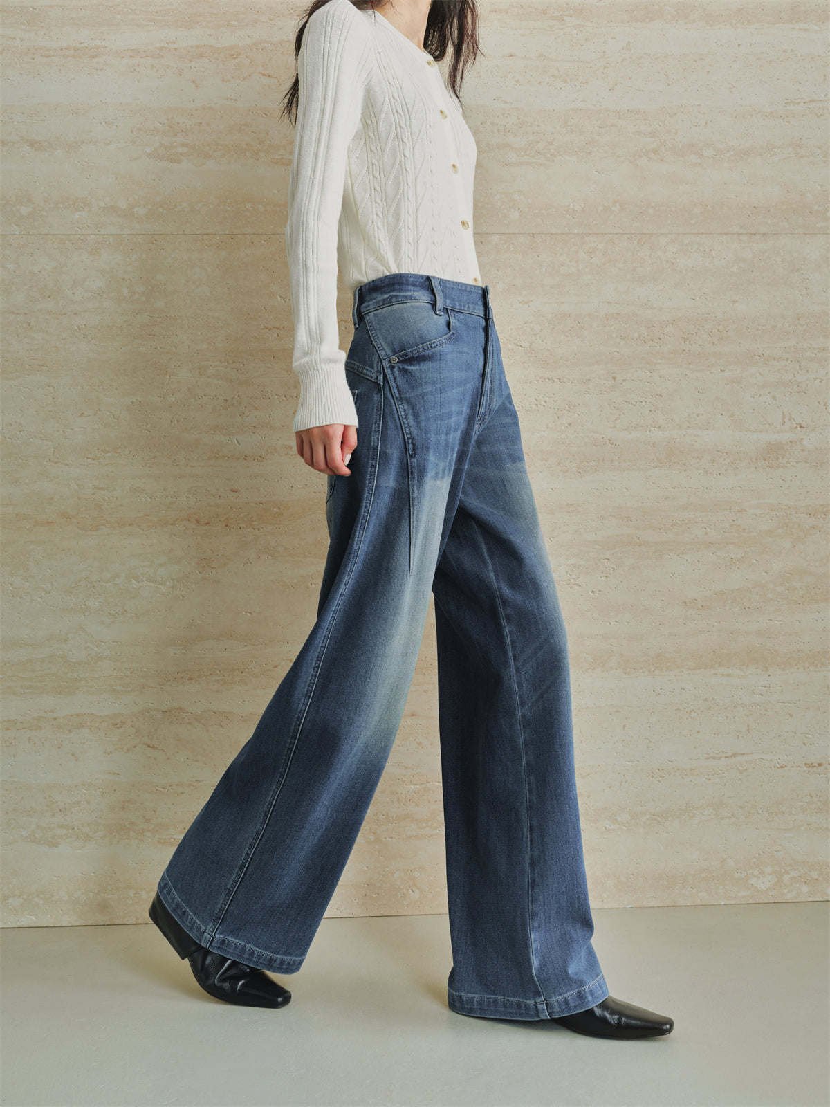 Women's Ombre Wide-Leg Jeans