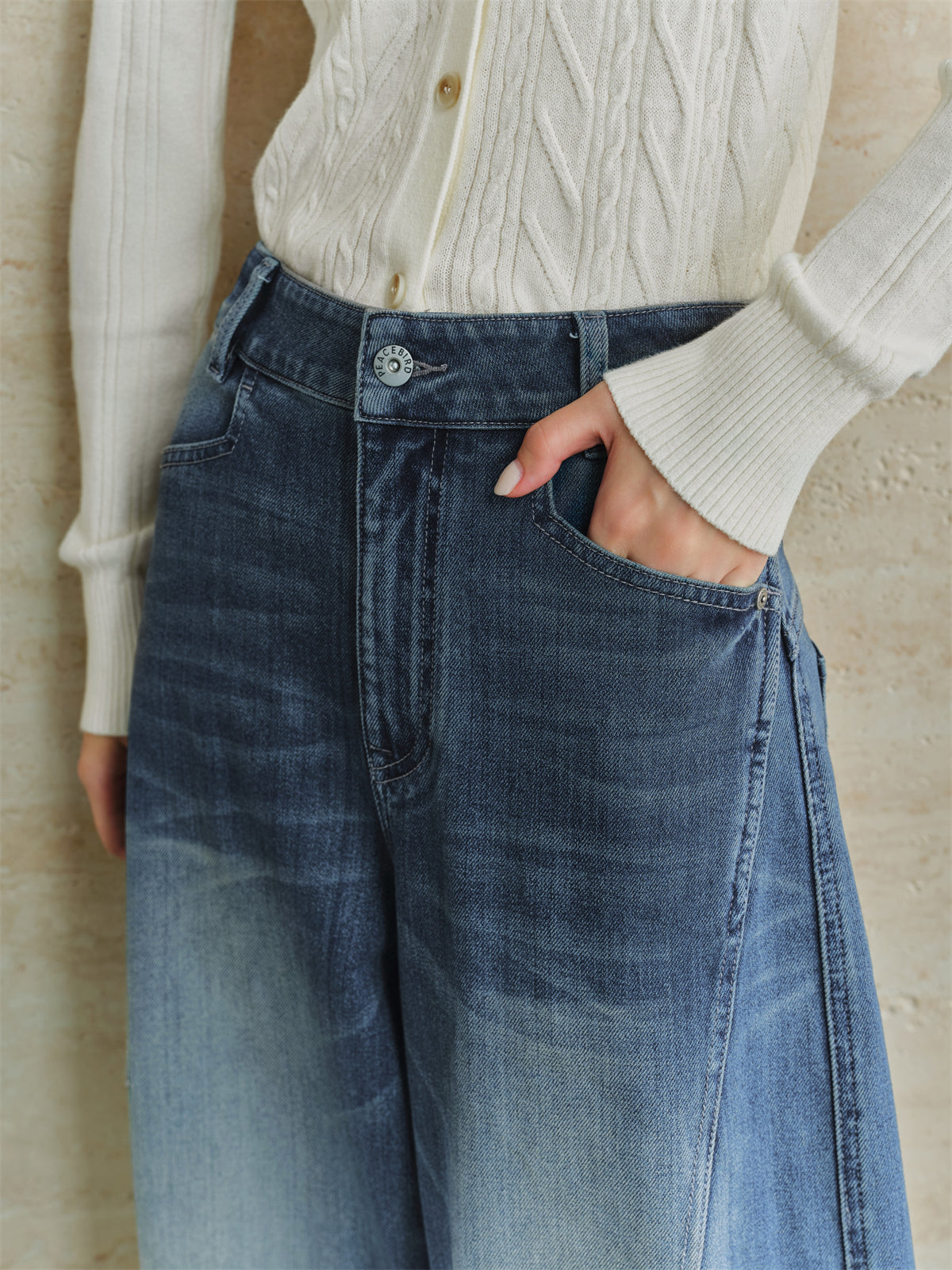 Women's Ombre Wide-Leg Jeans