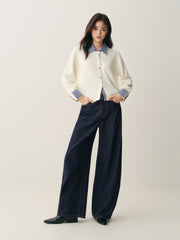 Women's High-Waist Wide-Leg Cotton Jeans