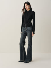 Women's High-Waist Slim-Fit Flared Pants