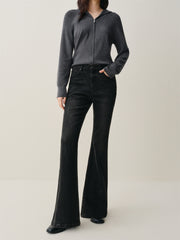 Women's High-Waist Slim-Fit Flared Pants