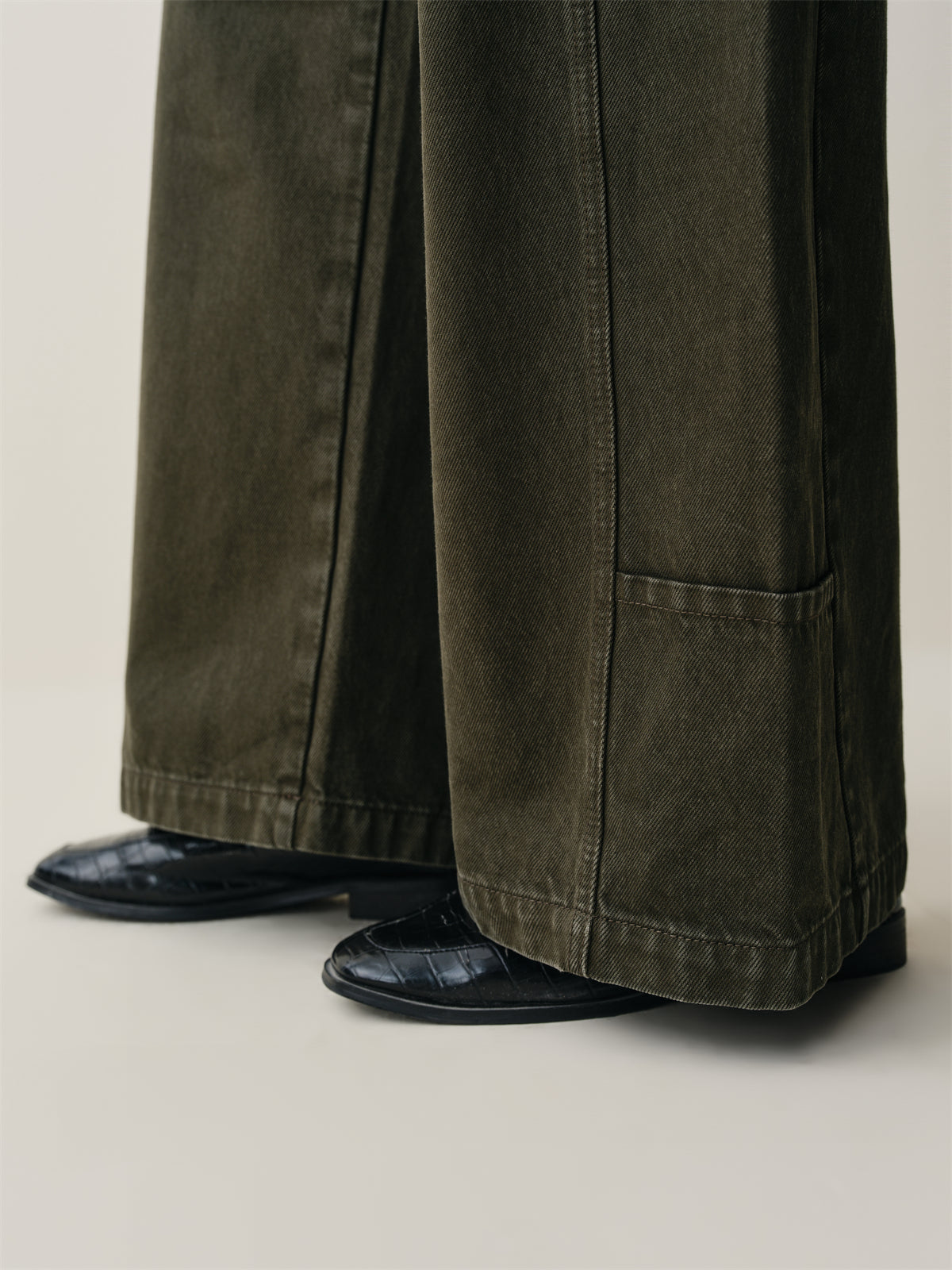 Women's High-Waist Wide-Leg Cotton Jeans