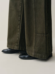 Women's High-Waist Wide-Leg Cotton Jeans