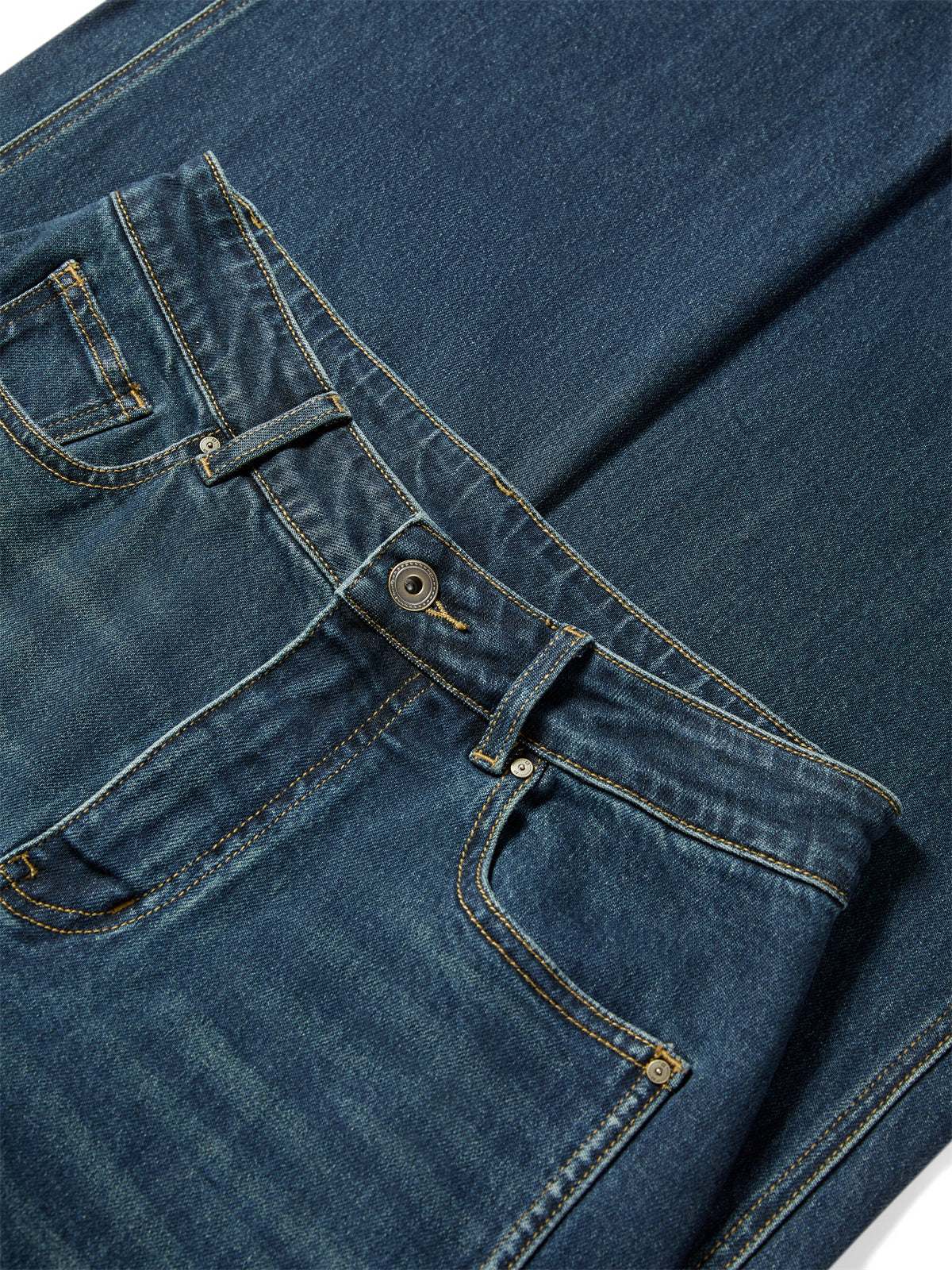 Women's Washed High-Waist Wide-Leg Jeans