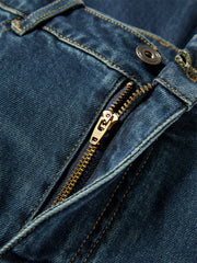 Women's Washed High-Waist Wide-Leg Jeans