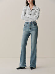 Women's Vintage Washed Flared Jeans