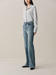 Women's Vintage Washed Flared Jeans