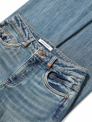 Women's Vintage Washed Flared Jeans