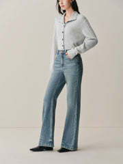 Women's Vintage Washed Flared Jeans