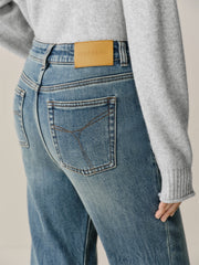 Women's Vintage Washed Flared Jeans