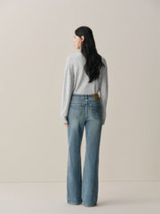 Women's Vintage Washed Flared Jeans