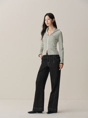 Women's Fleece-Lined Straight-Leg Jeans