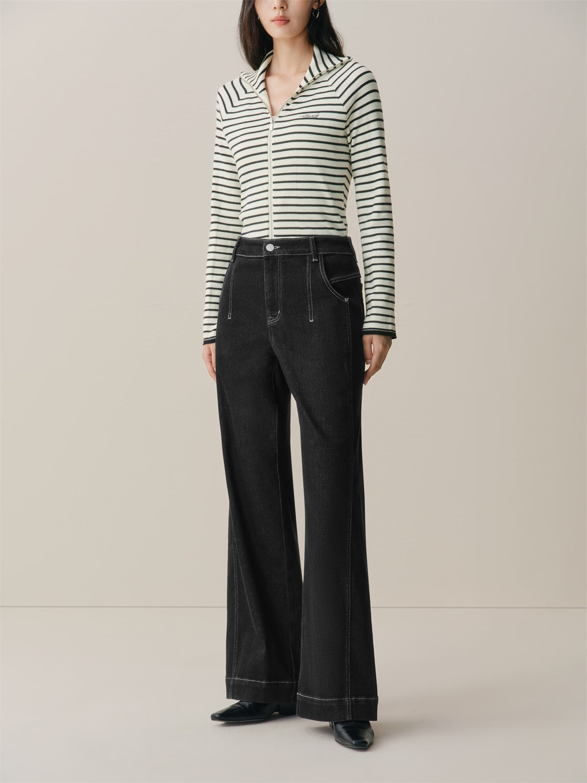 Women's Fleece-Lined Straight-Leg Jeans