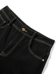 Women's Wide-Leg Jeans with Contrast Topstitching