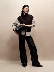 Women's Wide-Leg Jeans with Contrast Topstitching