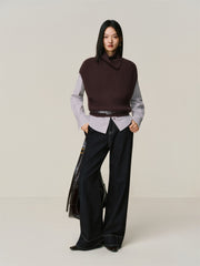 Women's Wide-Leg Jeans with Contrast Topstitching