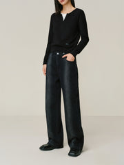 Women's Ombre Washed Straight-Leg Jeans