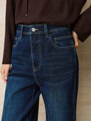 Women's Vintage Washed Wide-Leg Jeans