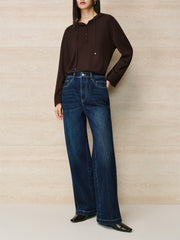 Women's Vintage Washed Wide-Leg Jeans