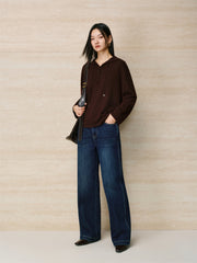 Women's Vintage Washed Wide-Leg Jeans