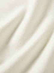 Women's Beige Cotton-Blend Wide-Leg Jeans