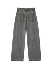 Women's Casual High-Waist Wide-Leg Lyocell Jeans