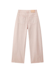 Women's Casual Pink Wide-Leg Jeans