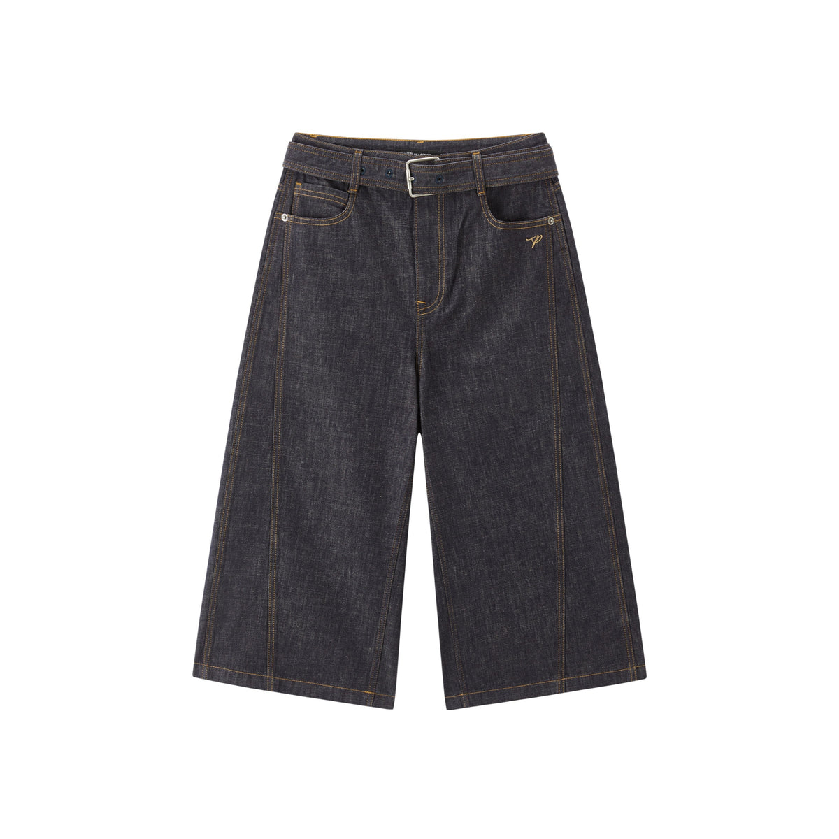 Women's Casual Relaxed Wide-Leg Cropped Jeans