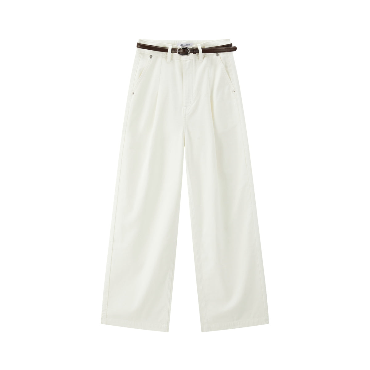 Women's Casual High-Rise White Jeans