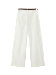 Women's Casual High-Rise White Jeans