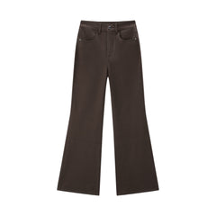 Women's Casual Brown Flare Jeans
