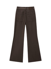 Women's Casual Brown Flare Jeans
