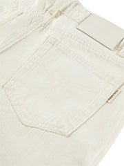 Women's Beige High-Waisted Denim Skort