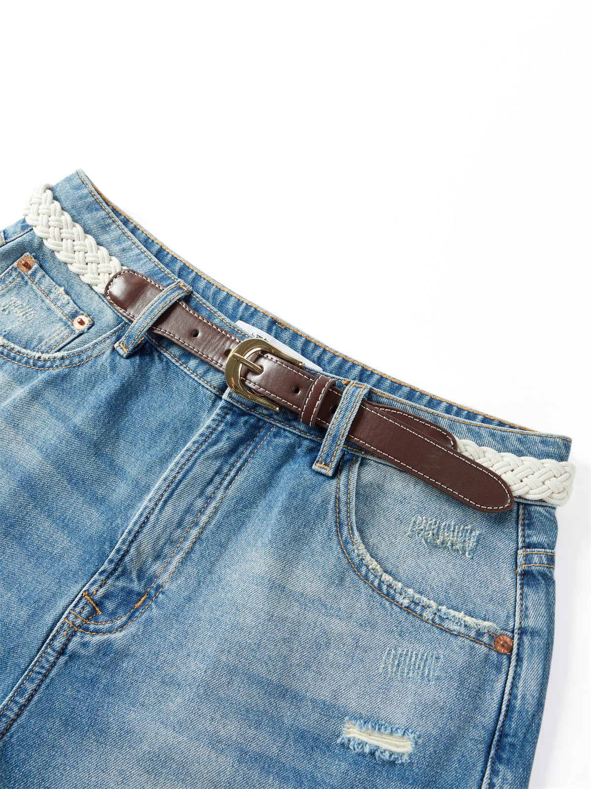 Women's Distressed Ripped Denim Shorts