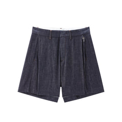 Women's A-line wide-leg denim shorts