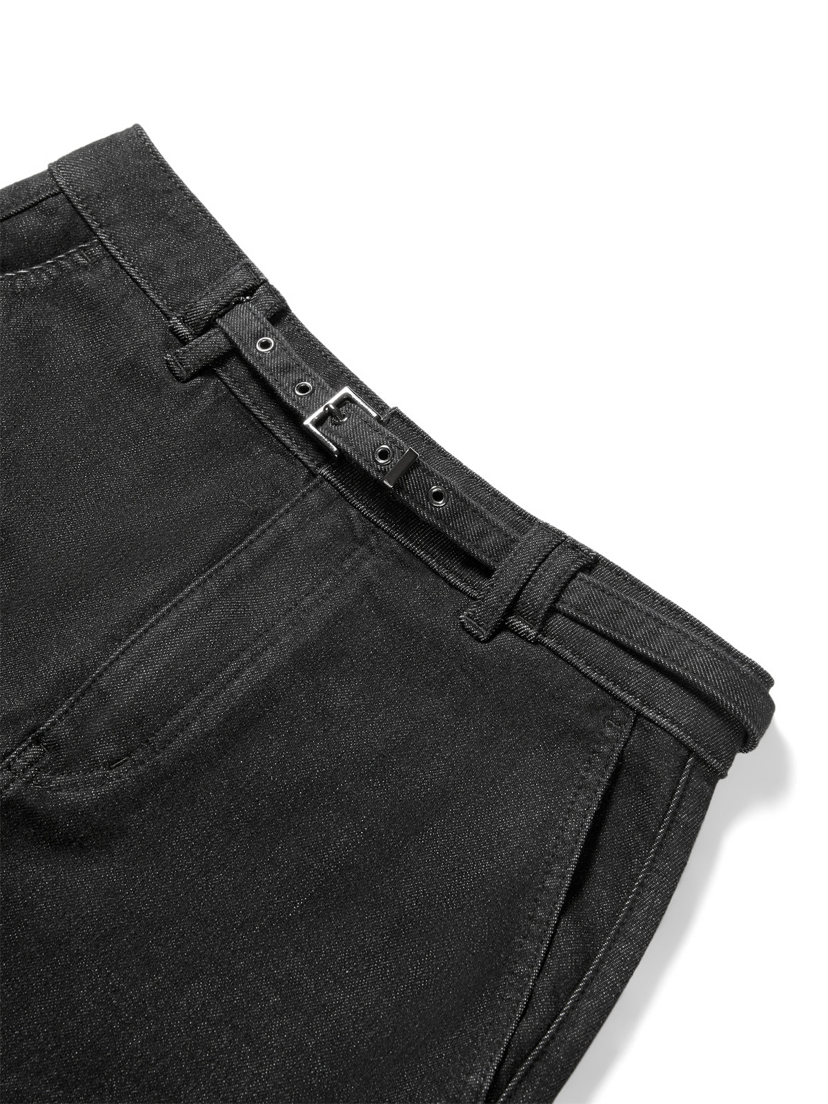 Women's Back-Slit Denim Knee-Length Skirt