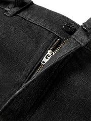 Women's Back-Slit Denim Knee-Length Skirt