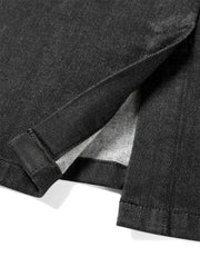 Women's Back-Slit Denim Knee-Length Skirt