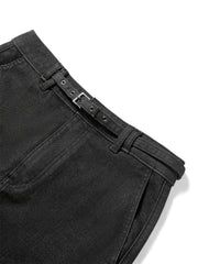 Women's Back-Slit Denim Knee-Length Skirt