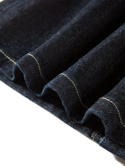 Women's Dark Blue Denim Midi Skirt