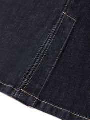 Women's Dark Blue Denim Midi Skirt