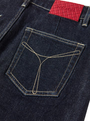 Women's Dark Blue Denim Midi Skirt