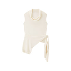 Women's French-Style Cowl-Neck Knit Tank Pullover