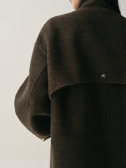 Women's Short Stand-Collar Double-Face Wool Coat